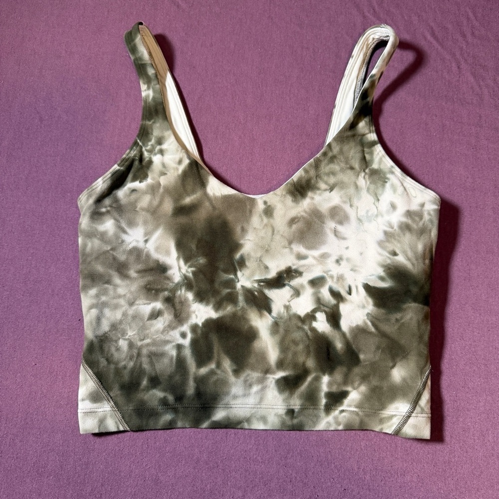 Lululemon Align Tank Top Diamond Dye Light Sage Medium Olive - Size 4
